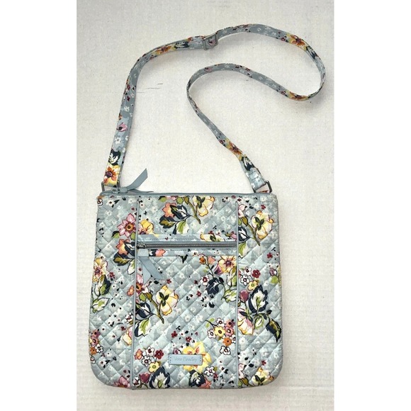 Vera Bradley Handbags - NEW Vera Bradley Floating Garden Zip Top Hipster Crossbody Bag Blue Floral